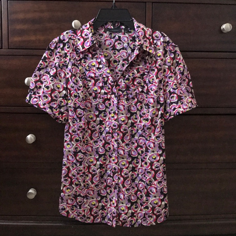 NWOT Semantiks short-sleeve button-down blouse - S
